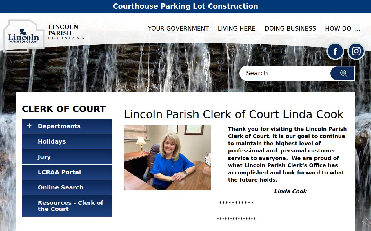 Lincoln Parish criminal court records clerk office