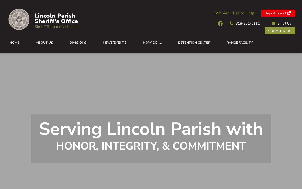 Lincoln Parish criminal history sheriff records homepage